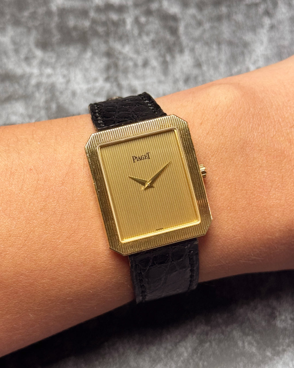 Piaget Protocole 90154 worn on wrist, demonstrating elegant proportions and refined presence.