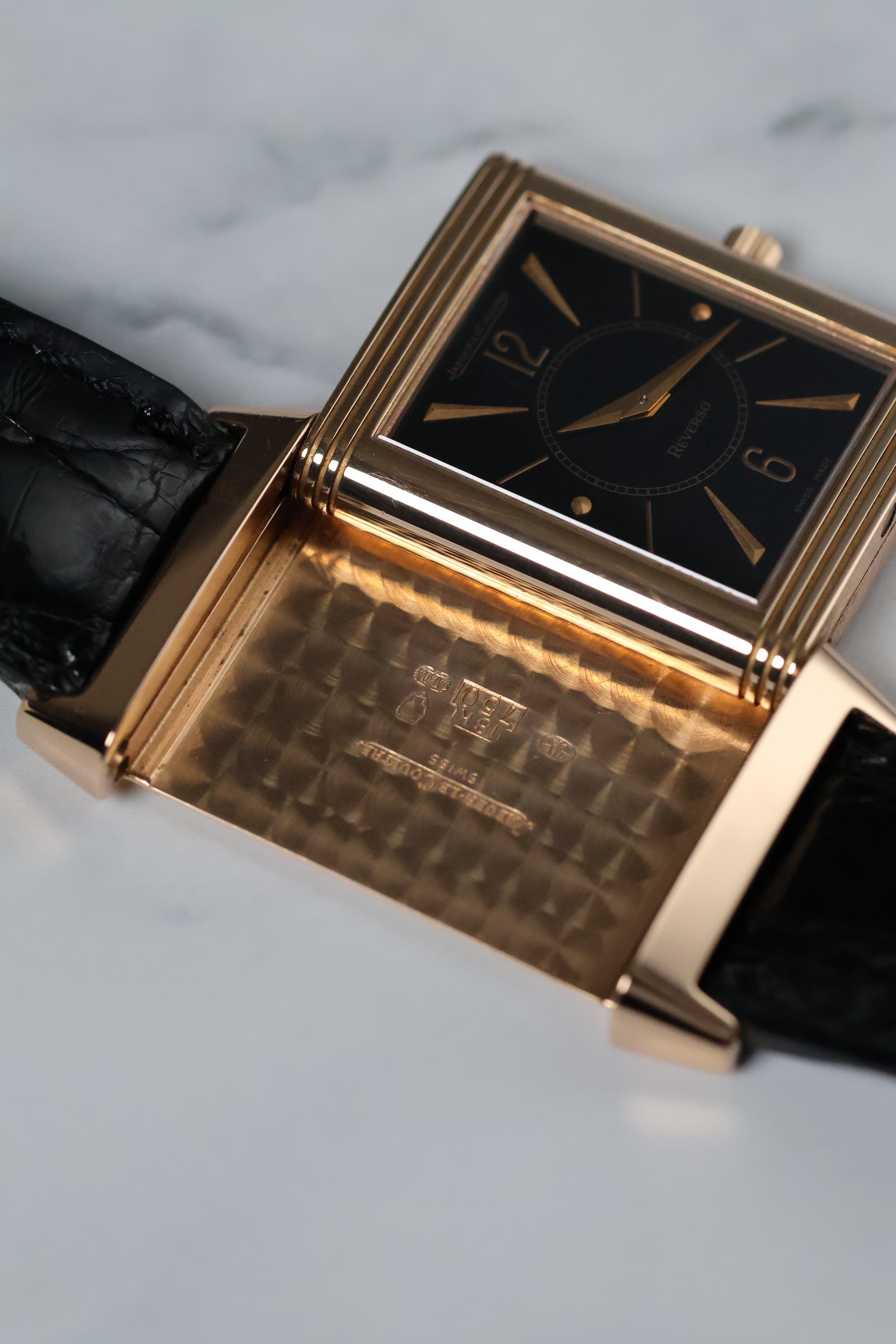 Jaeger-LeCoultre Reverso 250.2.86 – Rose Gold Black Dial Full Set