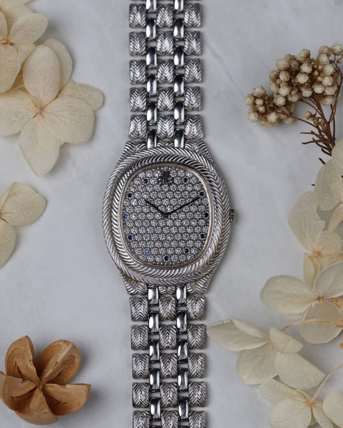 Audemars Piguet Feather – 18K White Gold Pavé Dial Watch