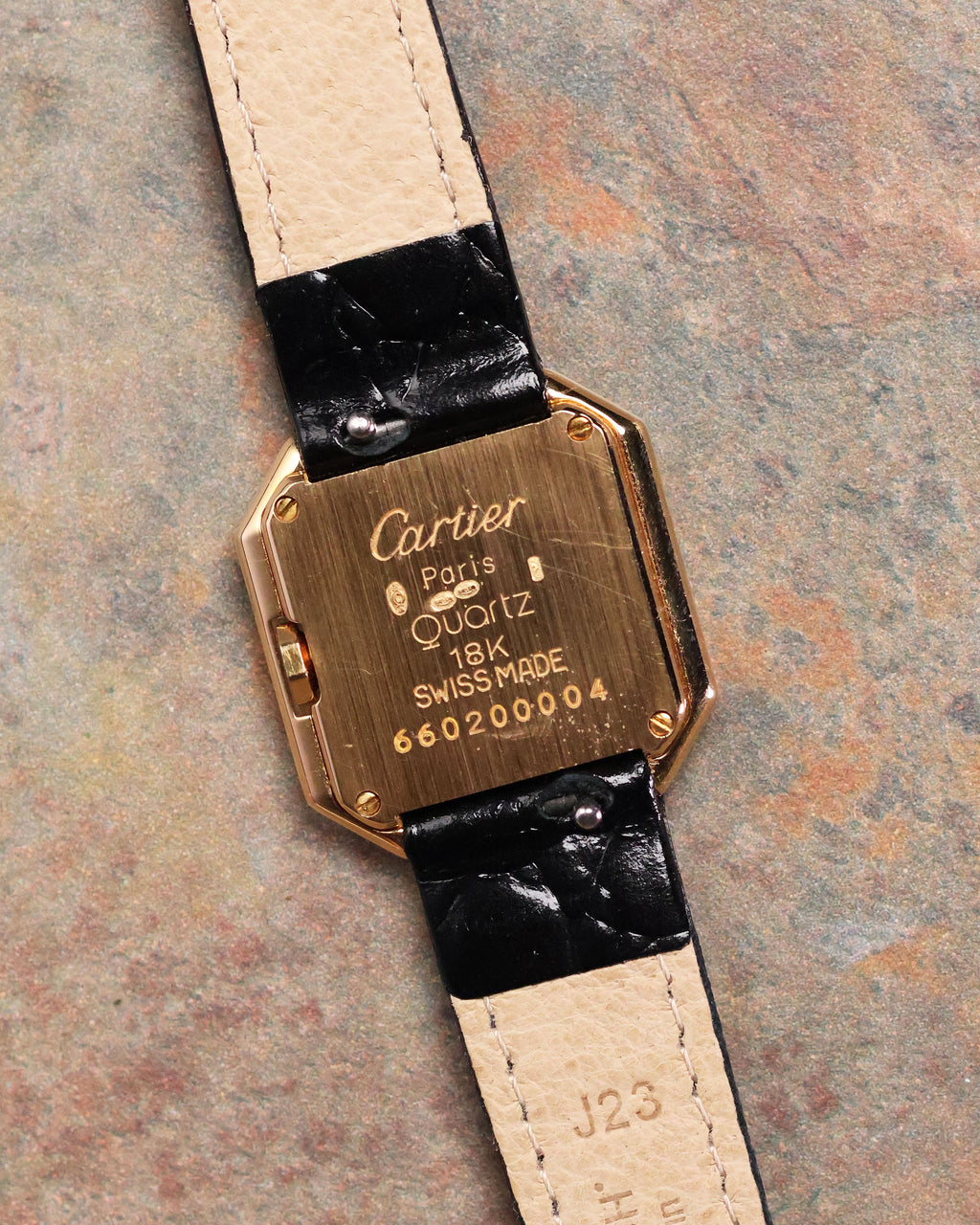 Cartier Ceinture Ref. 6602 solid 18k gold caseback with Cartier engravings