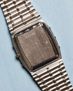 Caseback of Audemars Piguet Bamboo 27mm in white gold with brushed finishing