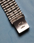 Underside of clasp on Audemars Piguet Bamboo 27mm showing gold hallmarks and engraved markings