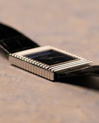 Rear view of Rolex Cellini Ref. 4012 showing solid white gold caseback with hallmarks