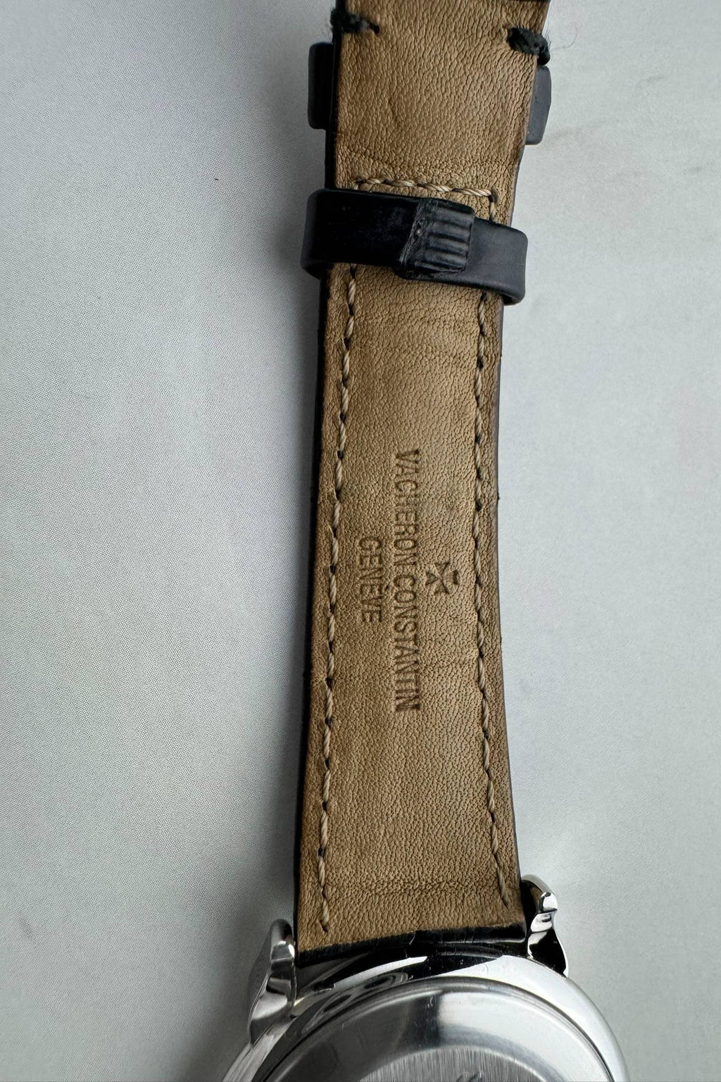 Genuine Vacheron Constantin black alligator leather strap
