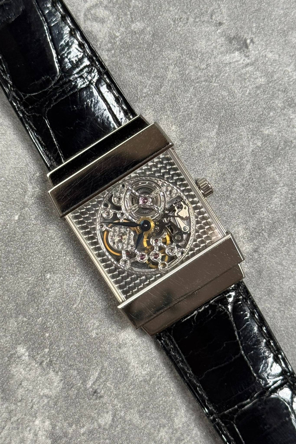 Concord Crystal Skeleton limited edition white gold watch with fully openworked dial and manual Peseux movement